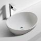 410*330*145mm Bathroom Oval Above Counter White Ceramic Wash Basin